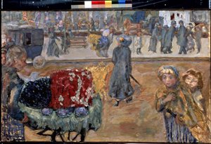 Soir a Paris (Ilta Pariisissa). Pierre Bonnardin maalaus (1867-1947) tekijältä Pierre Bonnard