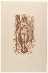 Pysyvä alaston nainen peseytyy Etude de Nu tekijältä Pierre Bonnard