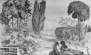 Kesäilta (öljy kankaalle) tekijältä Pierre Bonnard