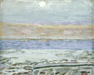 Cannesin lahti, 1930-33 (guassi ja wc paperilla) tekijältä Pierre Bonnard