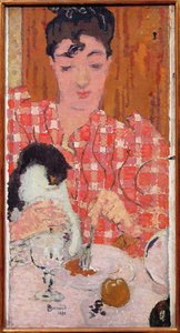 Ruudullinen pusero, 1892 tekijältä Pierre Bonnard