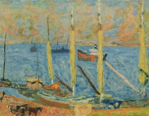 St. Tropezin satama, 1930 tekijältä Pierre Bonnard