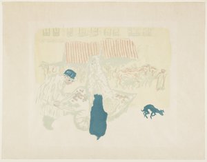 Vihannesmyyjä, c. 1897 (julkaistu 1899) tekijältä Pierre Bonnard