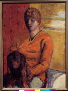 Koiran nainen. Pierre Bonnardin (1867-1947) maalaus, 1900-luku. Grenoble, Musee des Beaux Arts. tekijältä Pierre Bonnard