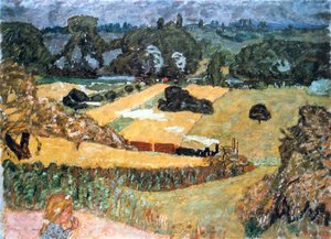 Juna ja Bardes, Maisema tavarajunalla, 1909 tekijältä Pierre Bonnard