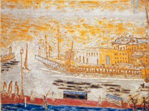 Trouville poistumassa satamasta Pierre Bonnardin maalaus (1867-1947) 1938-1945 Koko 77x103 cm Pariisi, kansallinen modernin taiteen museo tekijältä Pierre Bonnard