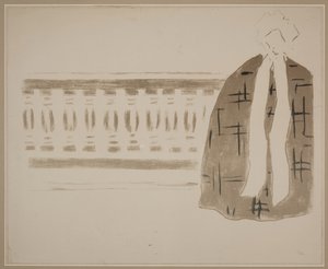 Nimetön (nainen parvekkeella) tekijältä Pierre Bonnard