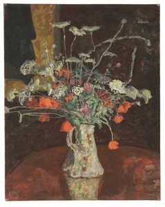 Villivihanneksia, sateenvarjoja ja unikoita, noin 1912 (öljy kankaalle). tekijältä Pierre Bonnard