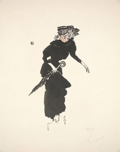 Nainen, jolla on sateenvarjo tekijältä Pierre Bonnard