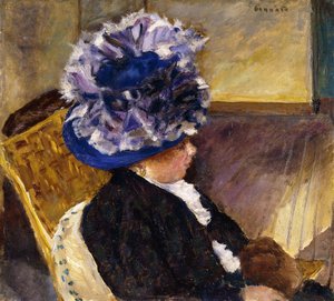 Nuori nainen sinisessä hatussa; Nuori nainen sinisessä hatussa tekijältä Pierre Bonnard