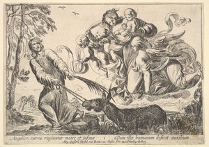 Angels Lifting Neitsyt ja lapsi, 1610-42. tekijältä Pierre Brebiette
