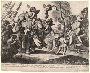 Bacchus Dianan ja Minervan kanssa tekijältä Pierre Brebiette