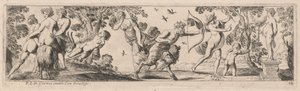 Satyr ja Mercury ampuvat patsaan tekijältä Pierre Brebiette