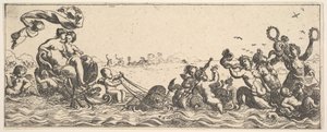 Kaksi naista istuu kuoressa, 1615-42.