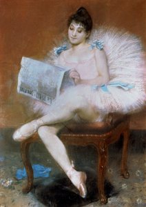 Istuva balettitanssija, 1890.