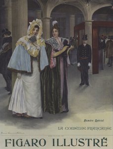 Un Jour dabonnement a la Comedie-Francaise (Tilauspäivä Comedie-Francaisessa). Le Figaro Illustre -lehden kansi, kesäkuu 1897.