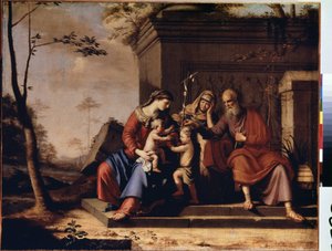 ""Pyhä perhe"" Pierre Cauchyn (?-1687) maalaus 1655 Koko 78x106 cm Eremitaaši, Pietari, Venäjä tekijältä Pierre Cauchy