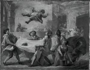 Sancho Panzaa heitetään peittoon, 172324.