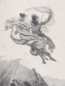 Zephyr ja Psyche Zepir ja Psyche, 1820-23. tekijältä Pierre Claude François Delorme
