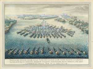 Gangutin meritaistelu 27. heinäkuuta 1714, vuoden 1724 jälkeen.