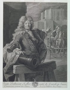 Jean-Balthasar Kellerin muotokuva tekijältä Pierre Drevet