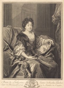 Maria Laubespine tekijältä Pierre Drevet after Nicolas de Largillierre