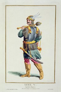 Leel V julkaisusta "Recueil des Estampes, Representant les Rangs et les Dignites, kaikkien olemassa olevien kansakuntien puvun mukaan", julkaistu 1780 (käsinvärinen kaiverrus) tekijältä Pierre Duflos