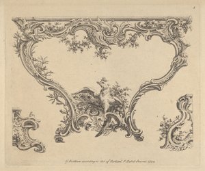 Suunnittelu konsolipöydälle, 1752.