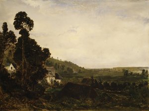 Vanha kappeli laaksossa, n. 1835. tekijältä Pierre Etienne Theodore Rousseau