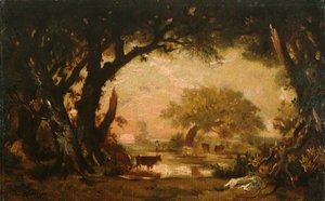 Selvitys Fontainebleaun metsissä tekijältä Pierre Etienne Theodore Rousseau