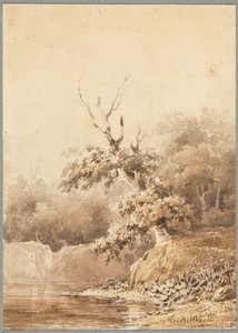Maisema, 1836. tekijältä Pierre Etienne Theodore Rousseau