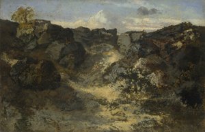 Kalliomaisema, c. 1840 tekijältä Pierre Etienne Theodore Rousseau