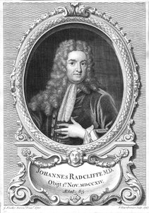John Radcliffe, englantilainen lääkäri, 1747 tekijältä Pierre Fourdrinier