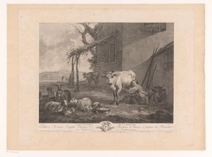Melkende herderin Paimentyttären ammatti (otsikko esineessä) tekijältä Pierre Francois Laurent