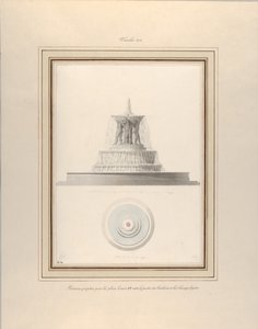 La Place Louis XV:n suihkulähdeprojekti, n. 1806.