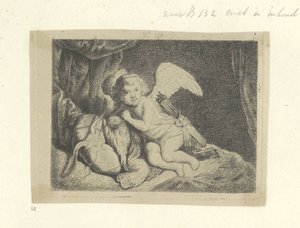 Rustende Amor Kokoelma kahdeksankymmentäviisi alkuperäistä vedosta (sarjan nimi) tekijältä Pierre François Basan (workshop of)