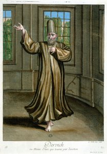Dervitx, o monjo turc que balla per devoció, “” Col·lecció de 100 estampes representant diferents nacions del Llevant el 1707 i 1708”” per ordres de M. de Frriol, ambaixador del rei a la Porta i actualitzada el 1712-13 per la cura de M. Le Hay, Basfinnish