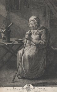 Vanha nainen, Vencen kreivin kansliasta, 1782-97.
