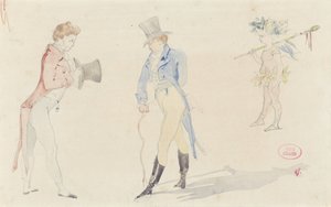 Kevyt sketsiarkki, jossa kaksi kohtaavaa dandia ja balettirakkaus tekijältä Pierre François Eugène Giraud