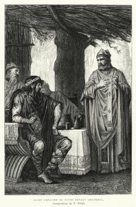 Saint Gregory of Tours ennen Chilpericia (kaiverrus)