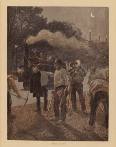 Tietyöt Pariisissa yöllä (värilitro) tekijältä Pierre Georges Jeanniot