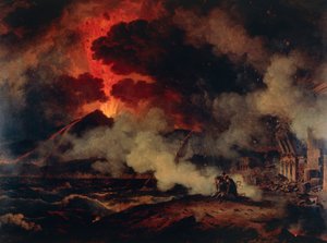 Vesuviuksen purkaus (öljy kankaalle) tekijältä Pierre Henri de Valenciennes
