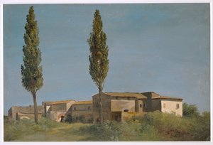 Fabrique Villa Farnesessa: kaksi poppelia ... tekijältä Pierre Henri de Valenciennes