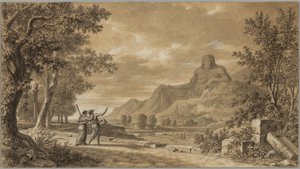 Athos-vuori veistetty Aleksanteri Suuren muistomerkiksi tekijältä Pierre Henri de Valenciennes