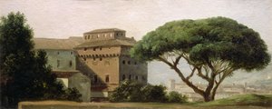 Näkymä Ara Coelin luostarista: sateenvarjomänty (öljy paperille) tekijältä Pierre Henri de Valenciennes