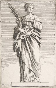 Seisova naishahmo, n. 1739-40, n. 1739-40. tekijältä Pierre Ignace Parrocel