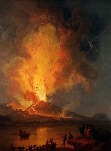 Näkymä Vesuviuksen purkautumisesta tekijältä Pierre Jacques Volaire