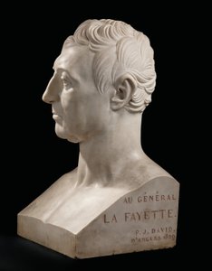 Marie-Joseph-Gilbert du Motier, Marquis de La Fayette rintakuva tekijältä Pierre Jean David dAngers