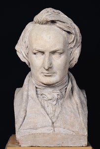 Victor Hugon (1802-85) rintakuva, 35, 1837 (kipsi)