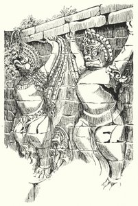Garudas, Elefanttien terassi (kaiverrus)